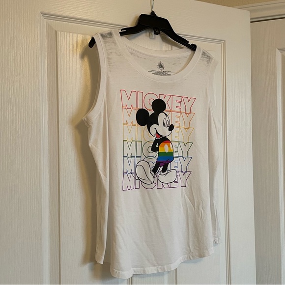 DISNEY Mickey Mouse Rainbow White Tank Top - Disney Store - Picture 5 of 8